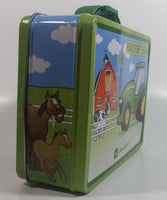 John Deere "Forever Farm" Tractor and Barn Themed Kids Tin Metal Lunch Box Farming Collectible