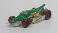 2011 Hot Wheels Thrill Racers Jungle Croc Rod Green and Gold Chrome Die Cast Toy Car Vehicle