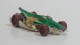 2011 Hot Wheels Thrill Racers Jungle Croc Rod Green and Gold Chrome Die Cast Toy Car Vehicle