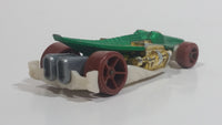 2011 Hot Wheels Thrill Racers Jungle Croc Rod Green and Gold Chrome Die Cast Toy Car Vehicle