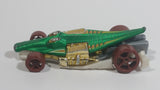 2011 Hot Wheels Thrill Racers Jungle Croc Rod Green and Gold Chrome Die Cast Toy Car Vehicle