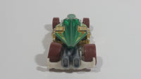 2011 Hot Wheels Thrill Racers Jungle Croc Rod Green and Gold Chrome Die Cast Toy Car Vehicle