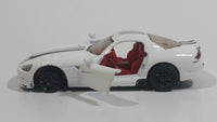 Siku 1434 Dodge Viper SRT10 White Die Cast Toy Car Vehicle with Opening Doors - Missing Driver Side Tire