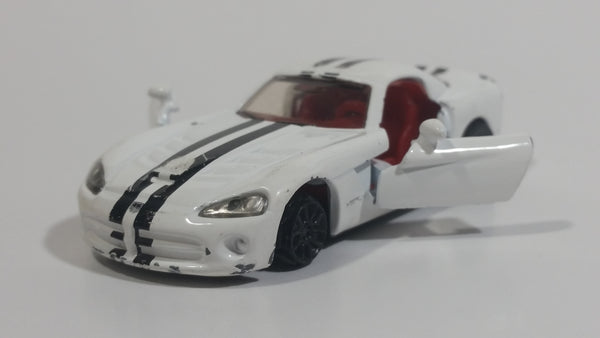 Siku 1434 Dodge Viper SRT10 White Die Cast Toy Car Vehicle with Opening Doors - Missing Driver Side Tire