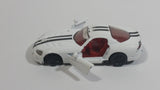 Siku 1434 Dodge Viper SRT10 White Die Cast Toy Car Vehicle with Opening Doors - Missing Driver Side Tire