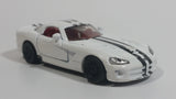 Siku 1434 Dodge Viper SRT10 White Die Cast Toy Car Vehicle with Opening Doors - Missing Driver Side Tire