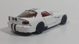 Siku 1434 Dodge Viper SRT10 White Die Cast Toy Car Vehicle with Opening Doors - Missing Driver Side Tire