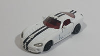 Siku 1434 Dodge Viper SRT10 White Die Cast Toy Car Vehicle with Opening Doors - Missing Driver Side Tire