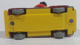 Vintage Tomy Walt Disney Production No. PD-2 Mickey Mouse Fireman Red and Yellow Plastic and Die Cast Metal Toy Car Fire Truck Firefighting Vehicle