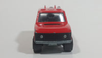 1980s Majorette Range Rover Fire Dept. District 3 Red No. 246 1/60 Scale Die Cast Toy Car Emergency Vehicle w/ Hitch