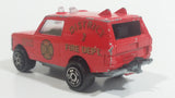 1980s Majorette Range Rover Fire Dept. District 3 Red No. 246 1/60 Scale Die Cast Toy Car Emergency Vehicle w/ Hitch