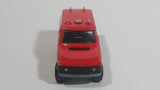 1980s Majorette Range Rover Fire Dept. District 3 Red No. 246 1/60 Scale Die Cast Toy Car Emergency Vehicle w/ Hitch