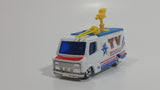 RealToy Matchbox Casting TV News Truck White TV Broadcast Die Cast Toy Car Vehicle