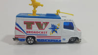 RealToy Matchbox Casting TV News Truck White TV Broadcast Die Cast Toy Car Vehicle