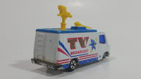 RealToy Matchbox Casting TV News Truck White TV Broadcast Die Cast Toy Car Vehicle