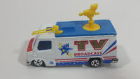 RealToy Matchbox Casting TV News Truck White TV Broadcast Die Cast Toy Car Vehicle