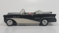 New Ray City Cruisers 1955 Buick Century Convertible 1/43 Scale Black and White Die Cast Toy Car Vehicle - Missing Front Bumper