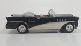 New Ray City Cruisers 1955 Buick Century Convertible 1/43 Scale Black and White Die Cast Toy Car Vehicle - Missing Front Bumper