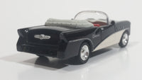 New Ray City Cruisers 1955 Buick Century Convertible 1/43 Scale Black and White Die Cast Toy Car Vehicle - Missing Front Bumper