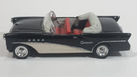 New Ray City Cruisers 1955 Buick Century Convertible 1/43 Scale Black and White Die Cast Toy Car Vehicle - Missing Front Bumper