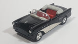 New Ray City Cruisers 1955 Buick Century Convertible 1/43 Scale Black and White Die Cast Toy Car Vehicle - Missing Front Bumper