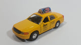 Shing Fat Welcome to N.Y.C. Yellow Taxi Cab Pullback Friction Motorized Die Cast Toy Car Vehicle with Opening Doors 1/40 Scale