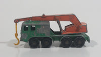 Vintage 1965 Matchbox Series Lesney Products 8 Wheel Crane Truck No. 30 Green Die Cast Toy Car Vehicle Made in England