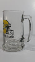 CFL Canadian Football League Edmonton Eskimos Sports Team Glass Beer Mug Collectible