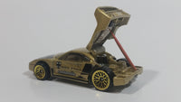 1998 Hot Wheels Dash 4 Cash Ferrari F40 Gold Die Cast Toy Dream Luxury Super Car Vehicle Opening Rear Mount Engine