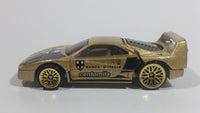 1998 Hot Wheels Dash 4 Cash Ferrari F40 Gold Die Cast Toy Dream Luxury Super Car Vehicle Opening Rear Mount Engine