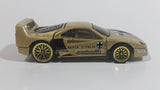 1998 Hot Wheels Dash 4 Cash Ferrari F40 Gold Die Cast Toy Dream Luxury Super Car Vehicle Opening Rear Mount Engine