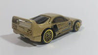 1998 Hot Wheels Dash 4 Cash Ferrari F40 Gold Die Cast Toy Dream Luxury Super Car Vehicle Opening Rear Mount Engine