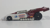 2000 Hot Wheels Del Worsham Funny Car Current Maroon and White Die Cast Toy Race Car Vehicle McDonald's Happy Meal