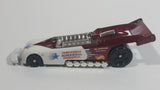 2000 Hot Wheels Del Worsham Funny Car Current Maroon and White Die Cast Toy Race Car Vehicle McDonald's Happy Meal