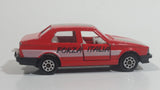 Majorette Alfa 75 Red No. 271 Forza Italia Die Cast Toy Car Vehicle with Opening Doors 1/55 Scale