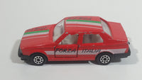 Majorette Alfa 75 Red No. 271 Forza Italia Die Cast Toy Car Vehicle with Opening Doors 1/55 Scale