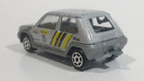 Rare HTF 1985 Majorette Renault Supercinq GT Turbo No. 205 Silver Grey Die Cast Toy Car Vehicle 1/51 Scale