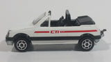 Majorette Peugeot 205 CTI Convertible 1/53 Scale No. 281 & No. 210 White Die Cast Toy Car Vehicle