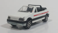 Majorette Peugeot 205 CTI Convertible 1/53 Scale No. 281 & No. 210 White Die Cast Toy Car Vehicle