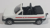 Majorette Peugeot 205 CTI Convertible 1/53 Scale No. 281 & No. 210 White Die Cast Toy Car Vehicle