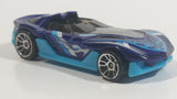 2012 Hot Wheels HW Code Cars Yur So Fast Ferrari Metallic Dark Blue Die Cast Toy Car Vehicle