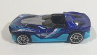 2012 Hot Wheels HW Code Cars Yur So Fast Ferrari Metallic Dark Blue Die Cast Toy Car Vehicle