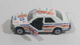 Vintage Majorette Mercedes 190E 2.3 - 16 White #13 No. 231 Die Cast Toy Car Vehicle with Opening Doors 1/59 Scale Made in France