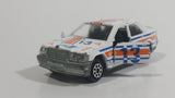 Vintage Majorette Mercedes 190E 2.3 - 16 White #13 No. 231 Die Cast Toy Car Vehicle with Opening Doors 1/59 Scale Made in France