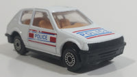 Very Rare HTF Sohbi Volkswagen VW Golf Police Cop White Die Cast Toy Car Emergency Rescue Vehicle