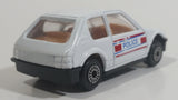 Very Rare HTF Sohbi Volkswagen VW Golf Police Cop White Die Cast Toy Car Emergency Rescue Vehicle