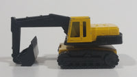 Majorette Pelle Mecanique Excavator 1/100 Scale Yellow No. 242 Die Cast Toy Car Construction Equipment Machinery Digger Vehicle