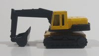 Majorette Pelle Mecanique Excavator 1/100 Scale Yellow No. 242 Die Cast Toy Car Construction Equipment Machinery Digger Vehicle