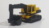 Majorette Pelle Mecanique Excavator 1/100 Scale Yellow No. 242 Die Cast Toy Car Construction Equipment Machinery Digger Vehicle