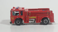 1982 Hot Wheels Fire Eater Red Fire Truck Die Cast Toy Car Vehicle - BW - Blue Lights